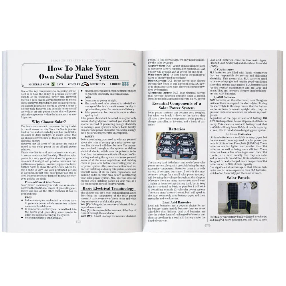 No Grid Survival Projects Guide Book