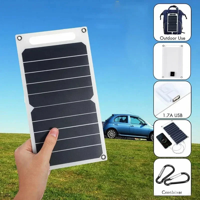 ALECTER Factory Price  30W  Multifunctional Solar Charger USB Rechargeable Power Bank Portable LED Solar Flood Light